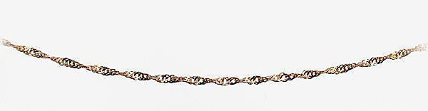 Gold chain Singapore 2.4 mm , hollow