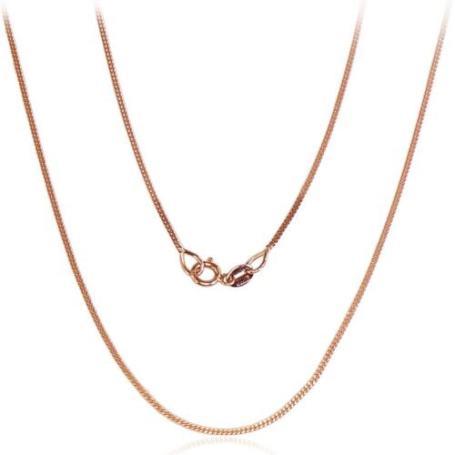 Gold chain Curb 1 mm , diamond cut