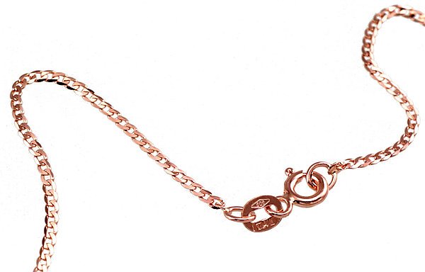Gold chain Curb 1.2 mm , diamond cut - Image 2