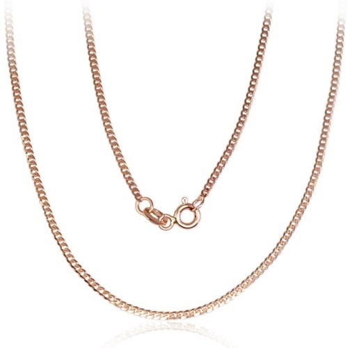 Gold chain Curb 1.2 mm , diamond cut