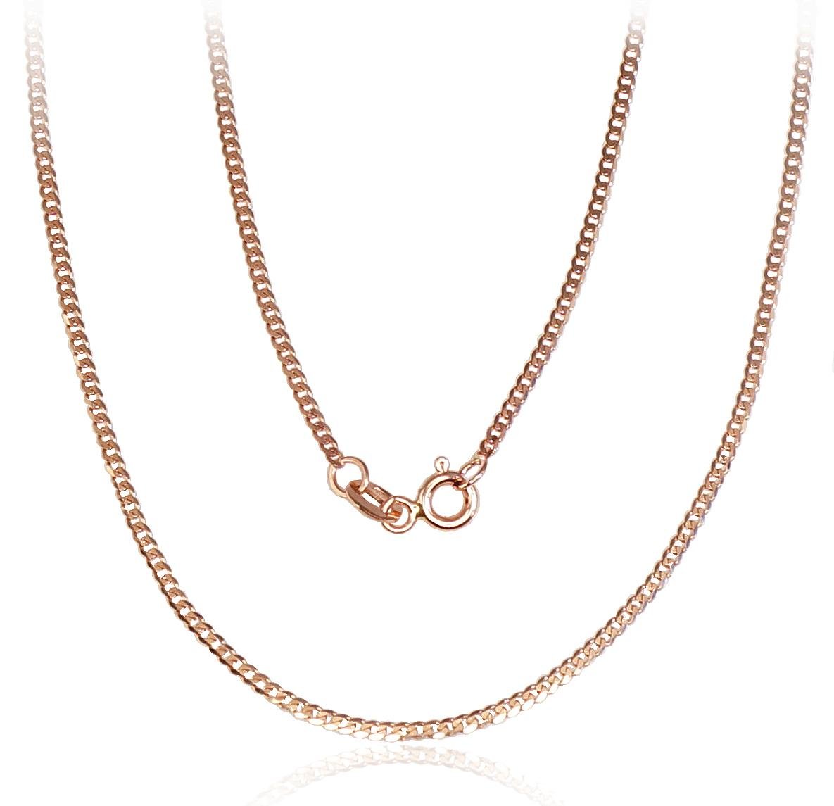 Gold chain Curb 1.2 mm , diamond cut