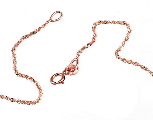 Alternative view of Gold chain Singapore 1 mm , diamond cut