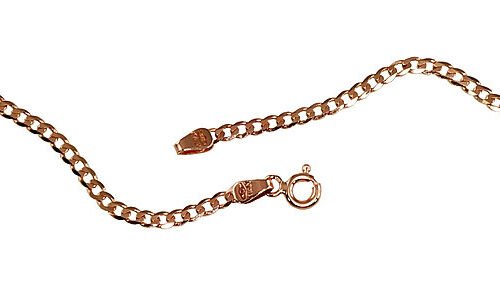 Alternative view of Gold chain Curb 2.3 mm , diamond cut
