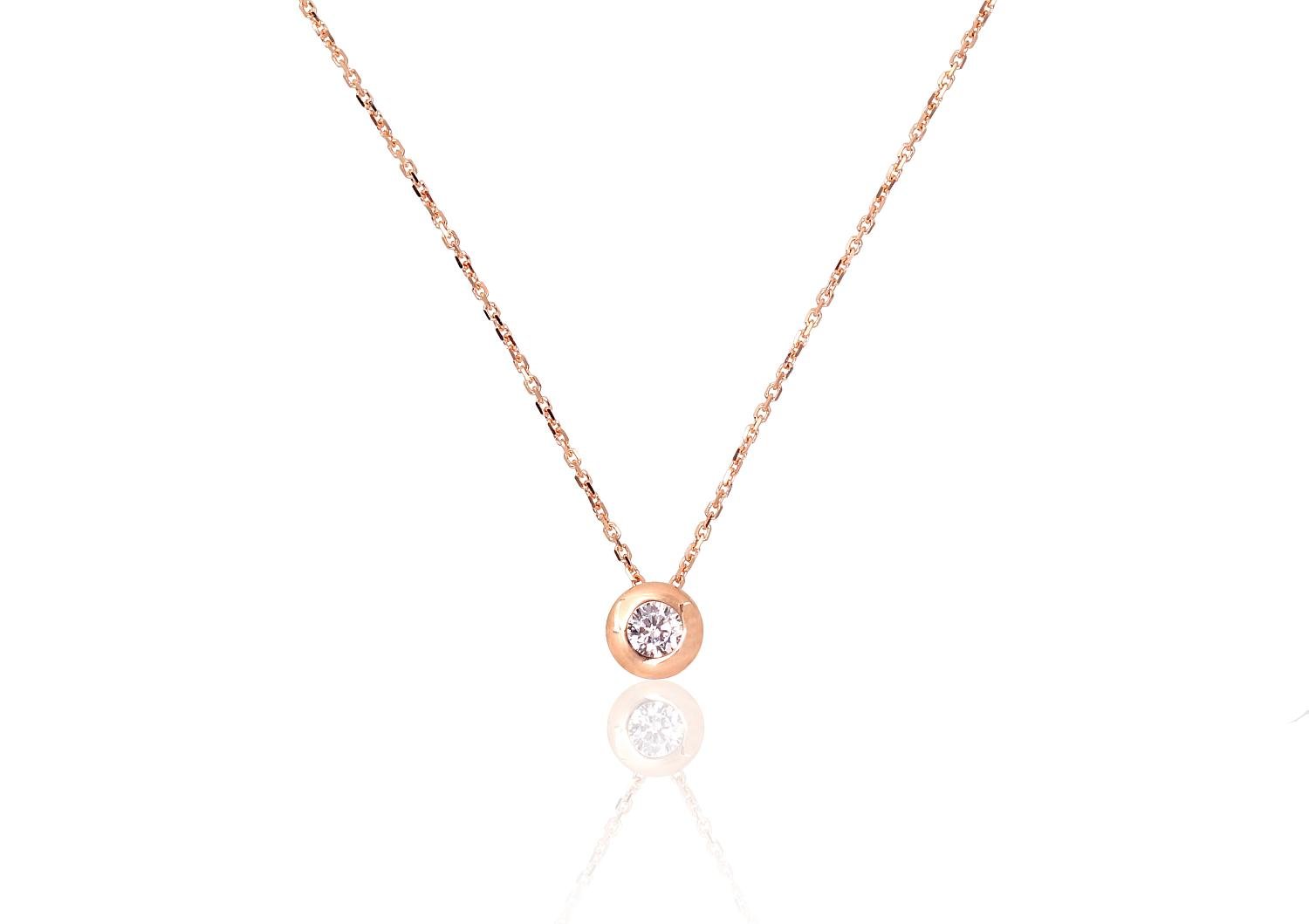 Gold necklace with Zirkons