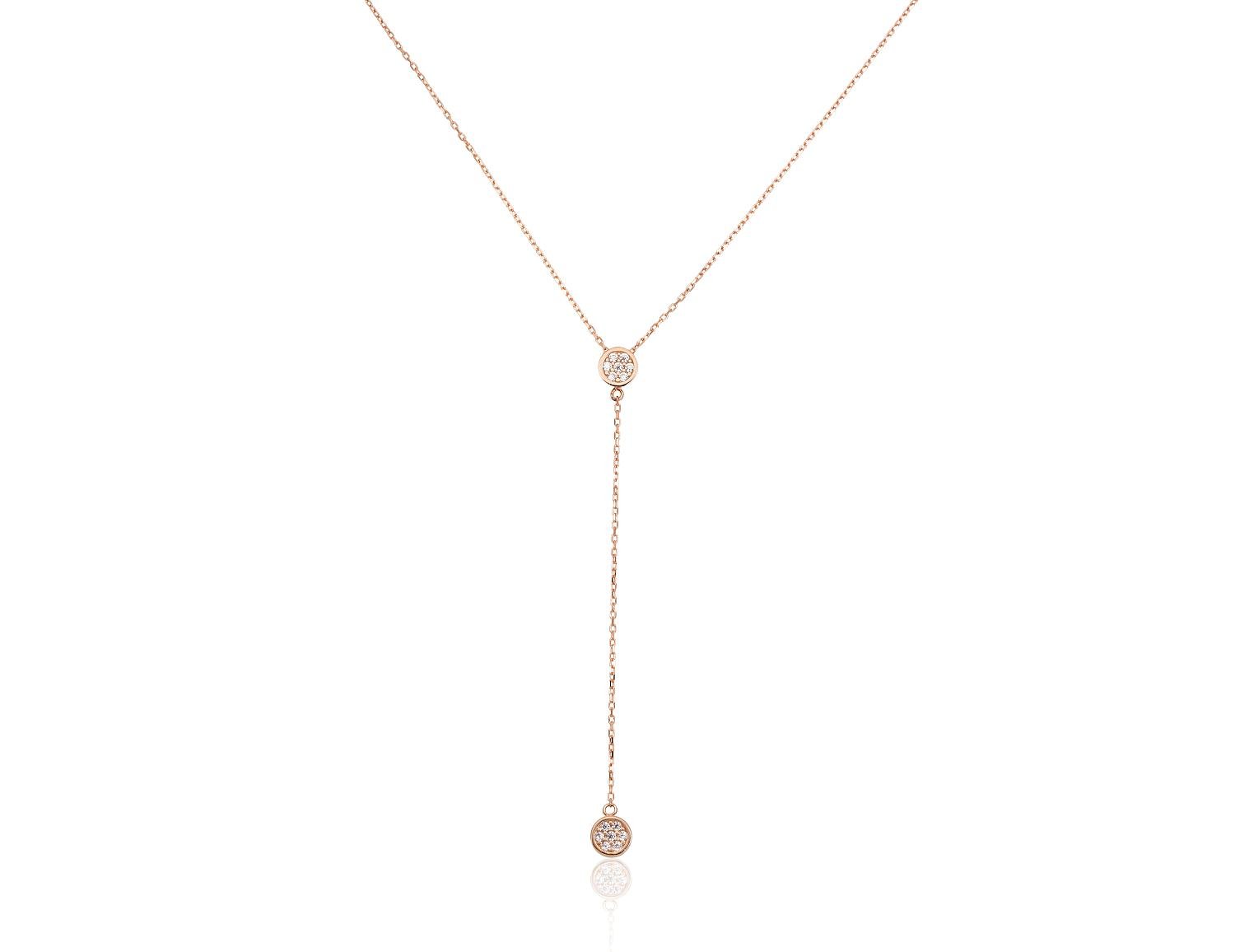 Gold necklace with Zirkons