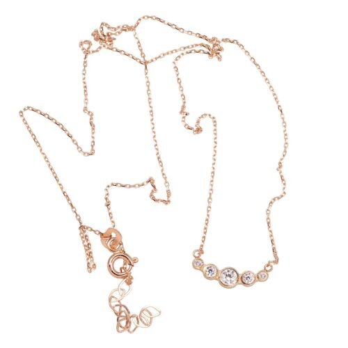 Alternative view of Gold necklace with Zirkons