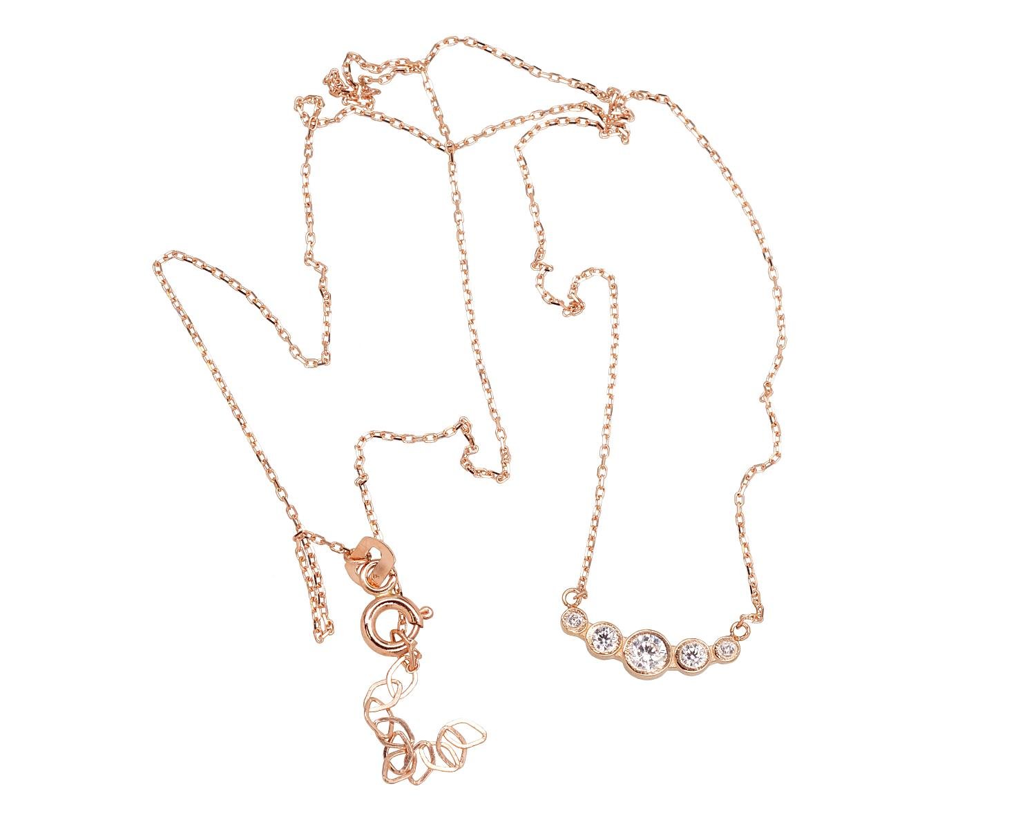 Gold necklace with Zirkons - Image 2