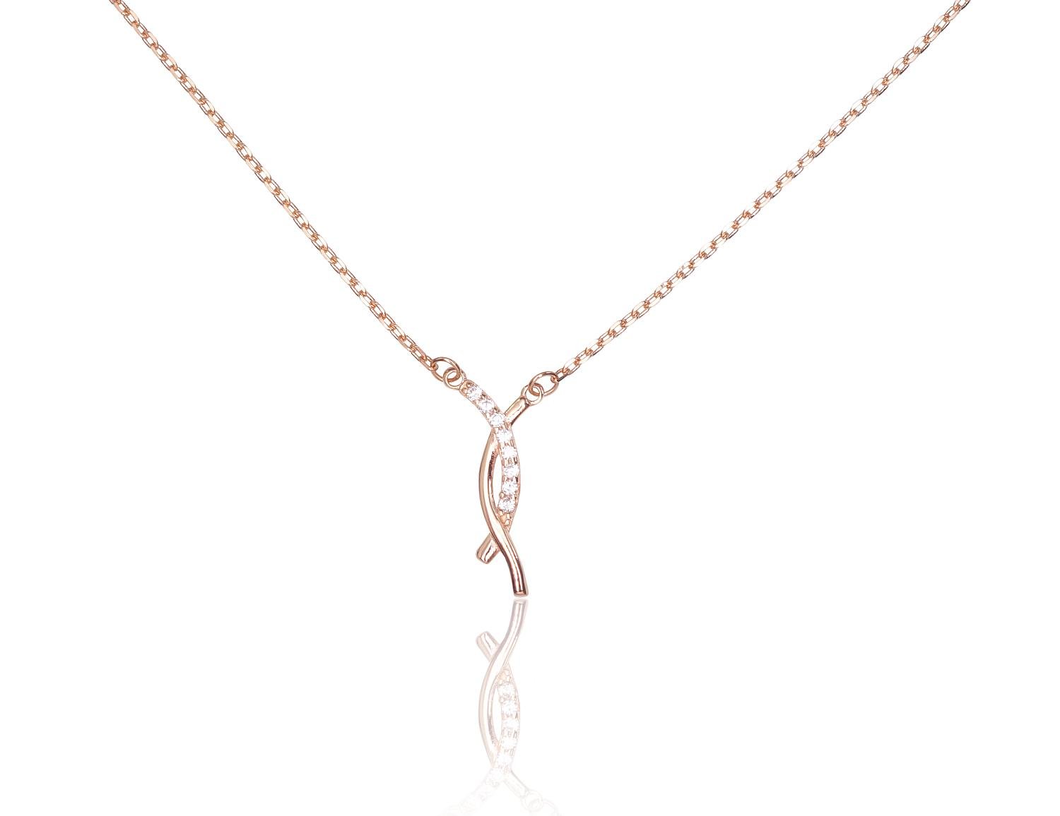 Gold necklace with Zirkons