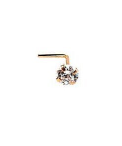 Gold piercing for nose with Zirkons