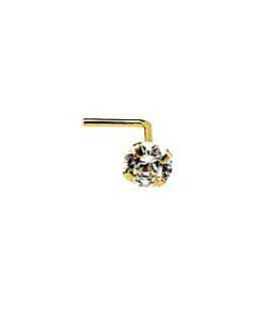 Gold piercing for nose with Zirkons