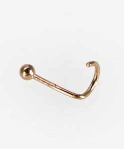 Alternative view of Gold piercing for nose