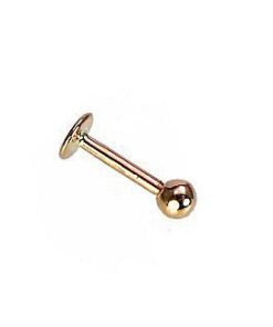 Gold piercing for lips