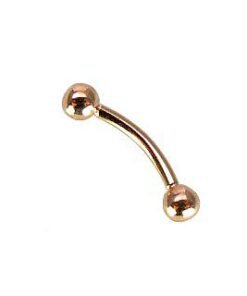 Alternative view of Gold piercing for brow