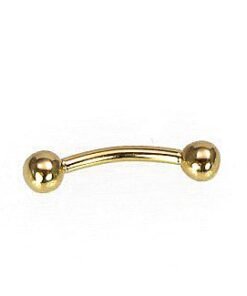 Gold piercing for brow