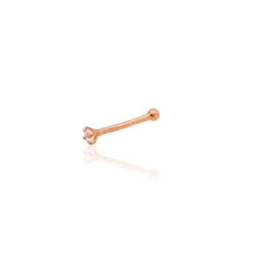 Gold piercing for nose with Zirkons
