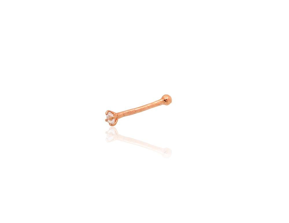 Gold piercing for nose with Zirkons