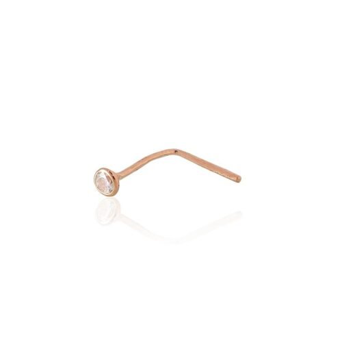 Gold piercing for nose with Zirkons