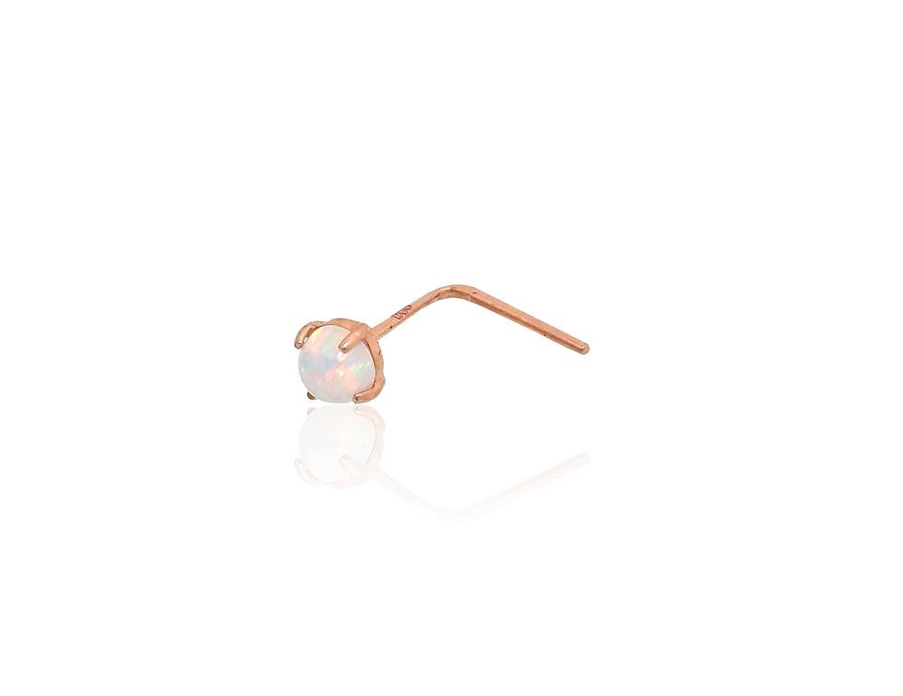 Gold piercing for nose with Opalit