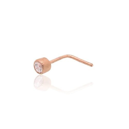 Gold piercing for nose with Zirkons