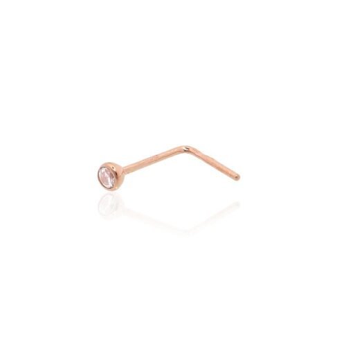 Gold piercing for nose with Zirkons