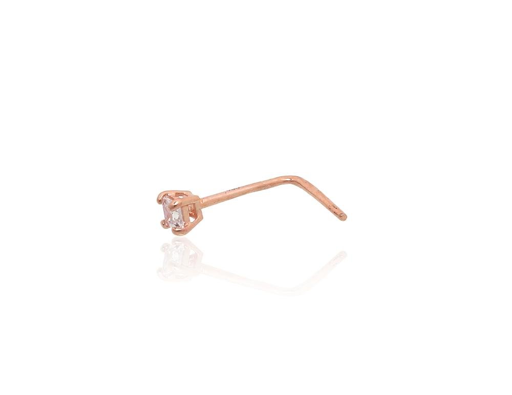 Gold piercing for nose with Zirkons