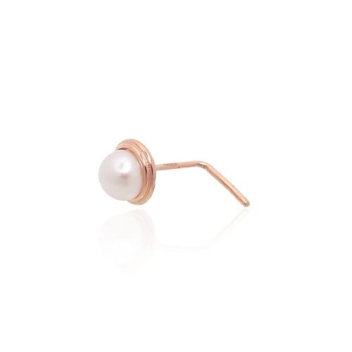 Gold piercing for nose with Fresh-water Pearl