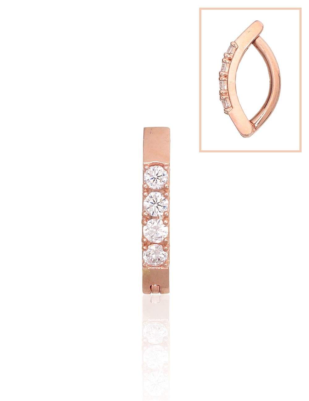 Gold piercing for navel with Zirkons