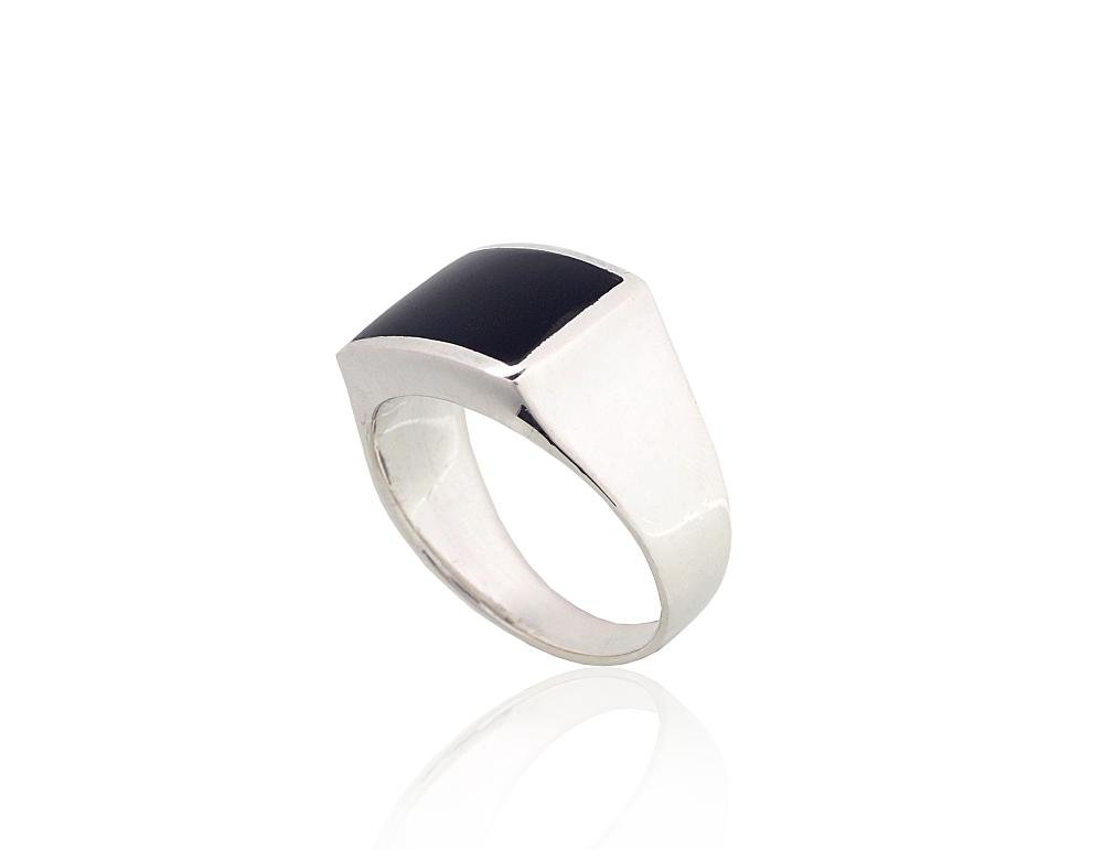Silver ring with Onix - Image 2