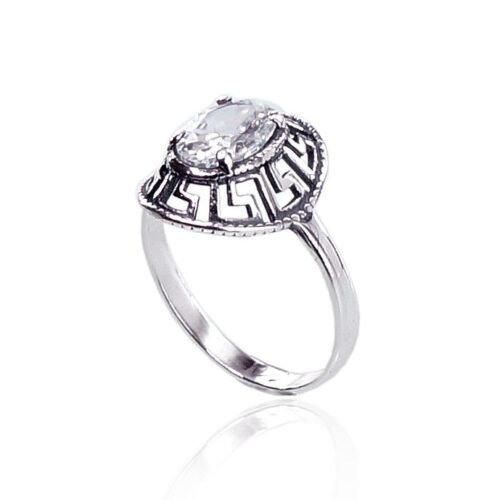Alternative view of Silver ring with Zirkons