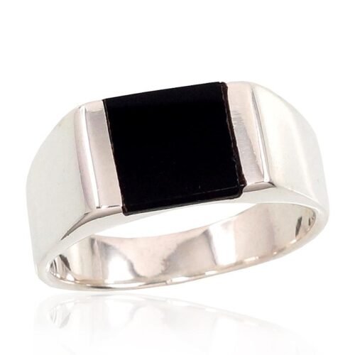 Silver ring with Onix