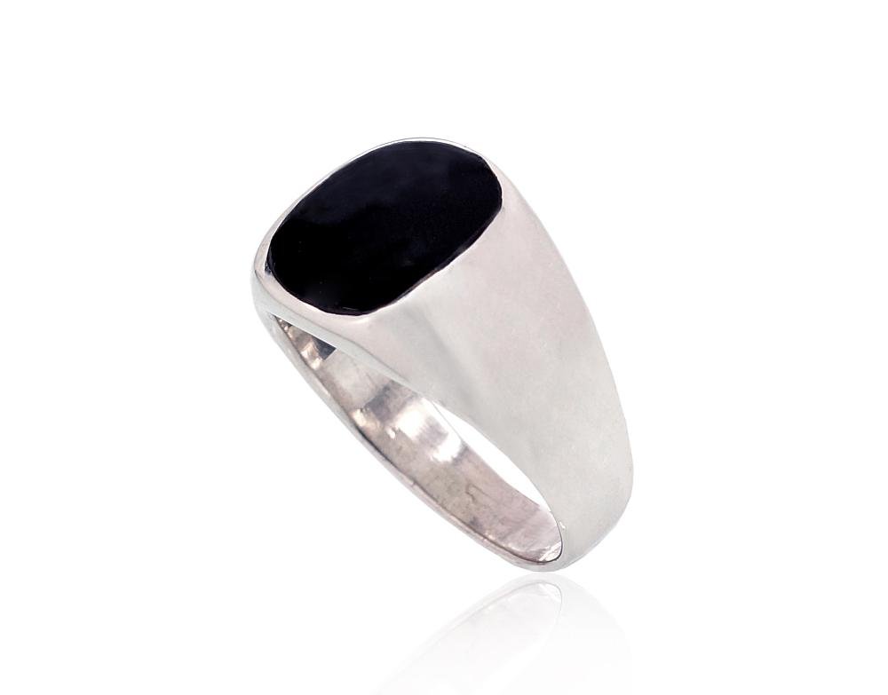 Silver ring with Onix - Image 2