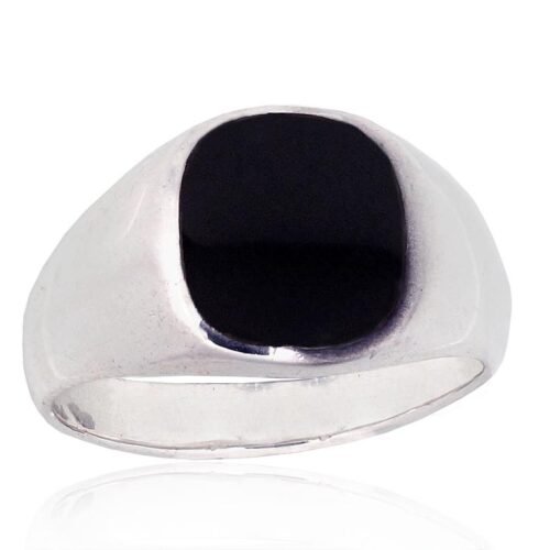 Silver ring with Onix