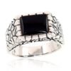 Silver ring with Onix