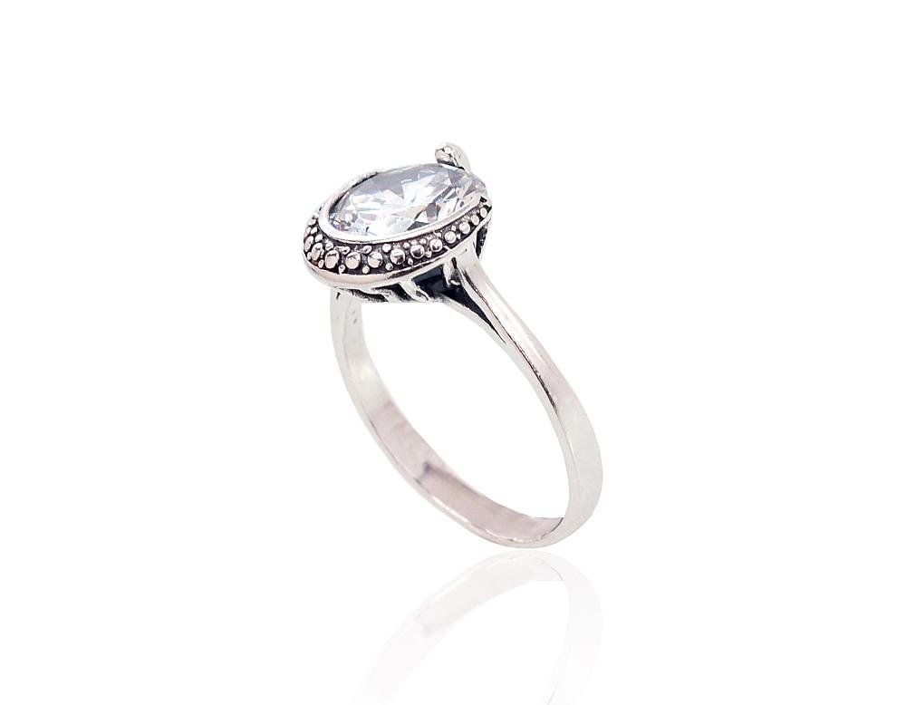 Silver ring with Zirkons - Image 2