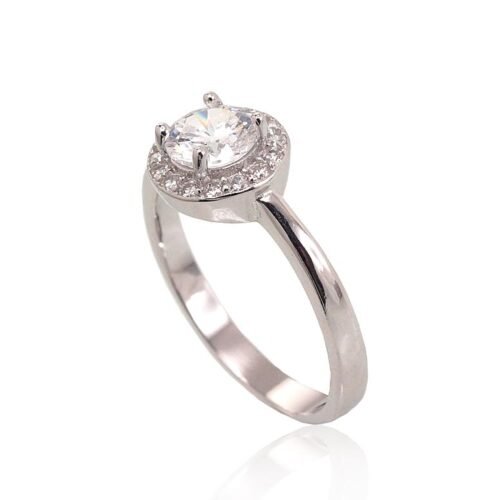 Alternative view of Silver ring with Zirkons