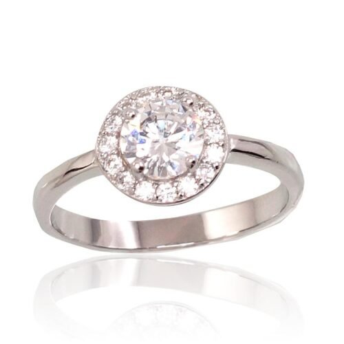 Silver ring with Zirkons