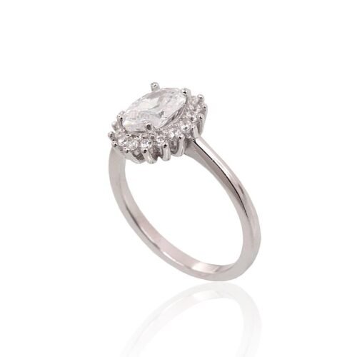Alternative view of Silver ring with Zirkons