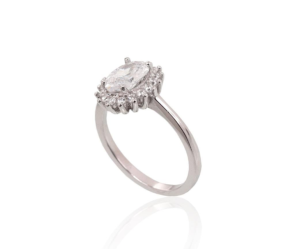 Silver ring with Zirkons - Image 2