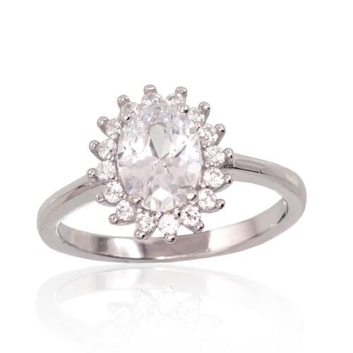 Silver ring with Zirkons
