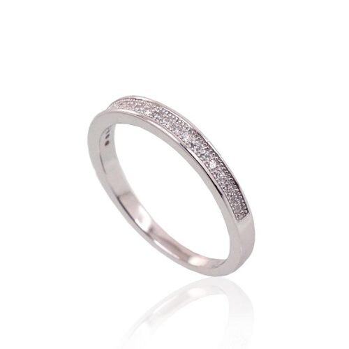 Alternative view of Silver ring with Zirkons