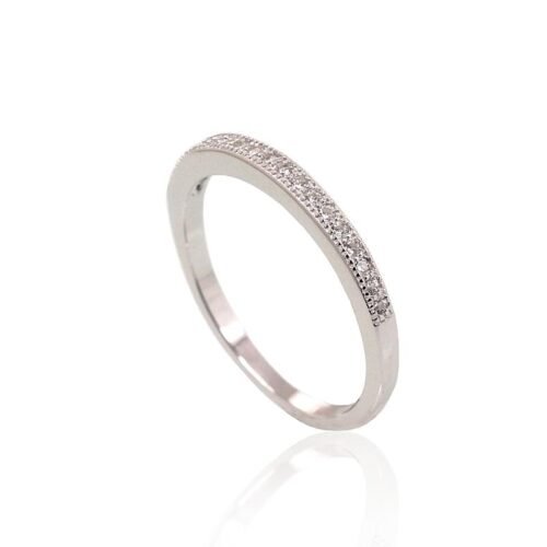 Alternative view of Silver ring with Zirkons