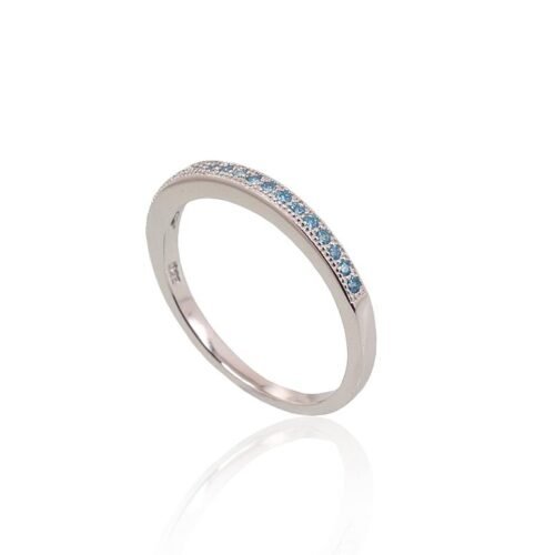 Alternative view of Silver ring with Zirkons