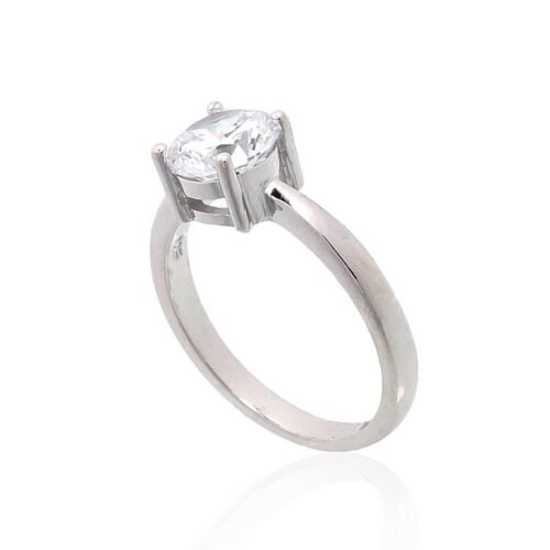 Alternative view of Silver ring with Zirkons