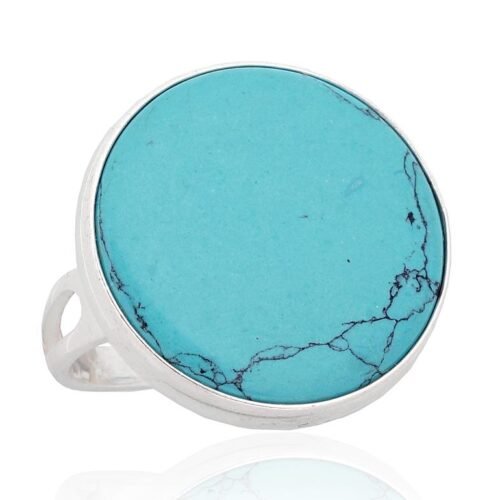 Silver ring with Turquoise (Imitation)