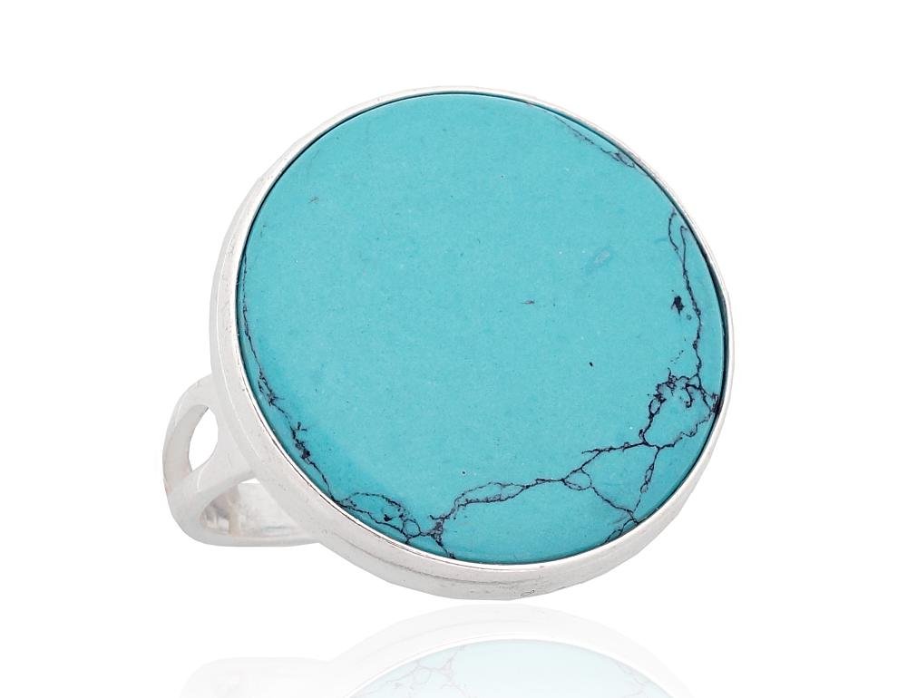 Silver ring with Turquoise (Imitation)