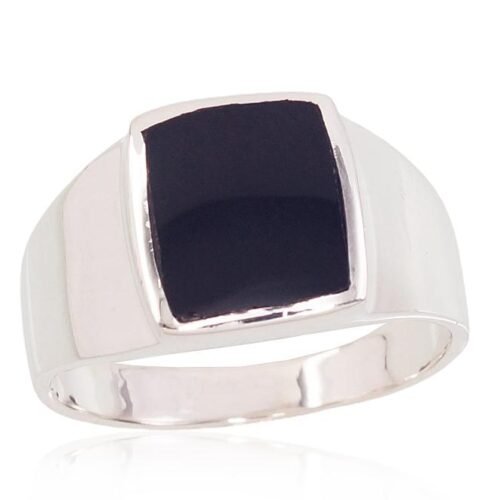 Silver ring with Onix