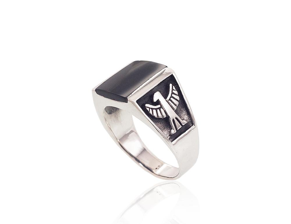 Silver ring with Onix - Image 2