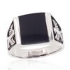 Silver ring with Onix