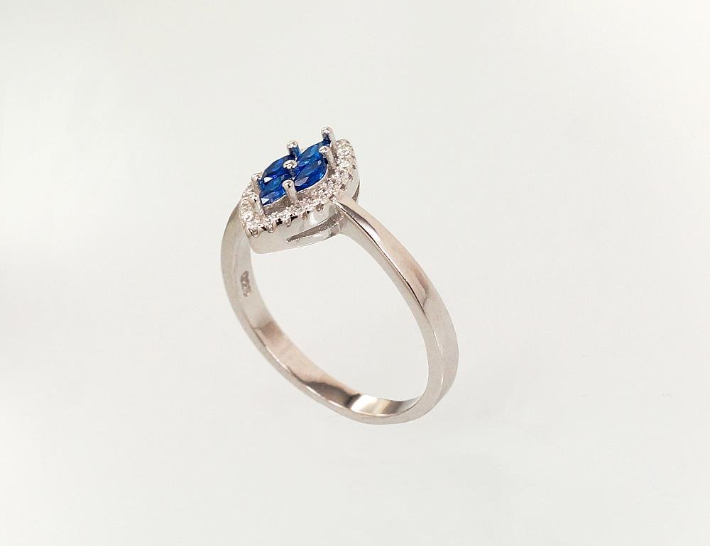 Silver ring with Zirkons - Image 2