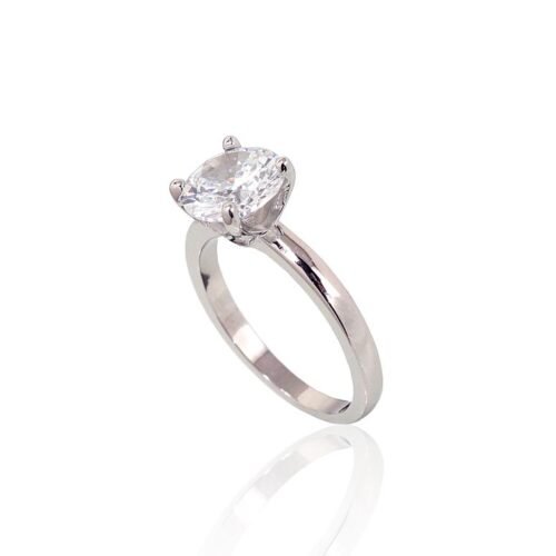 Alternative view of Silver ring with Zirkons
